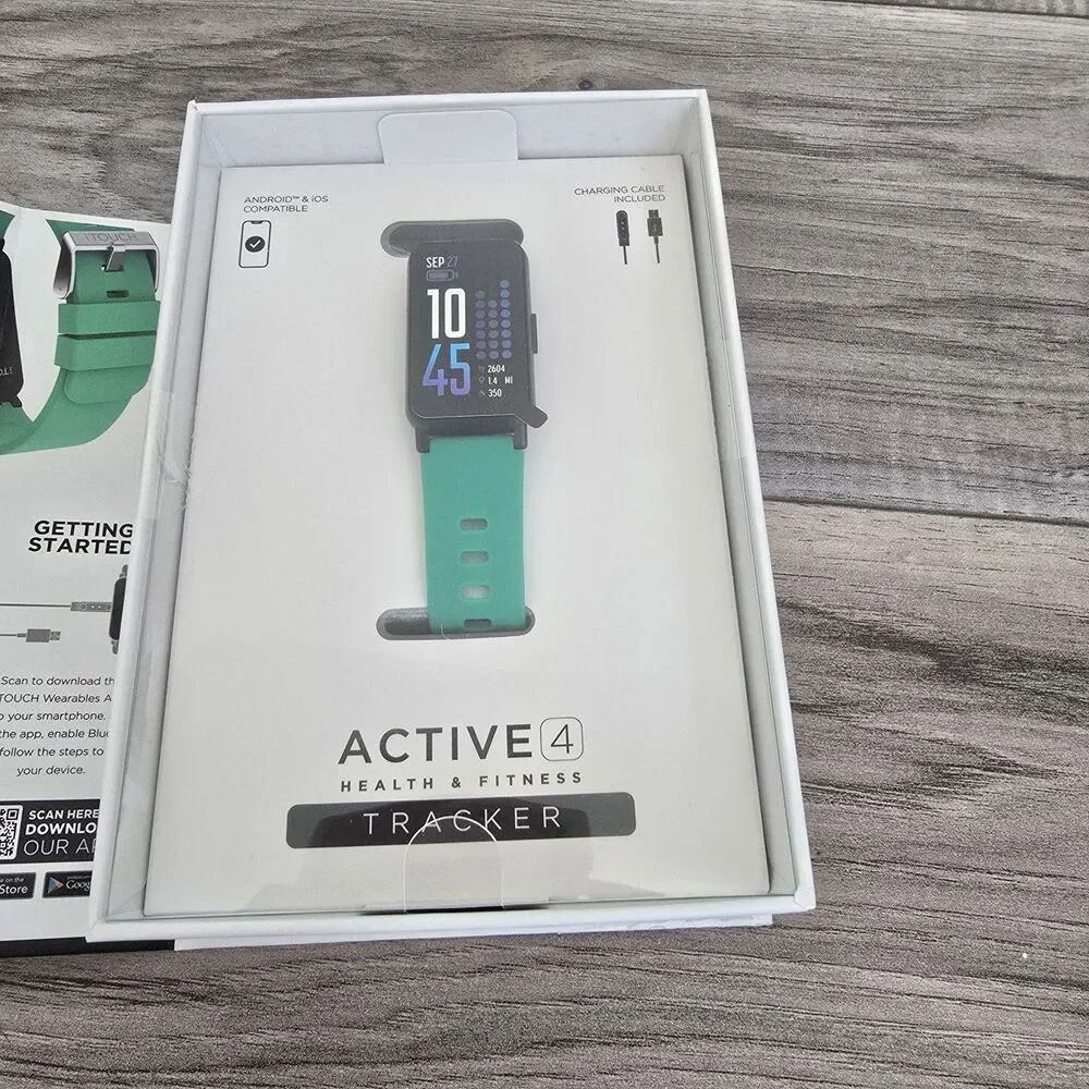 NEW iTouch Wearables Active 4 Unisex Black Watch/Fitness Tracker TC4S01
